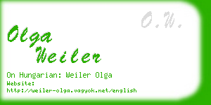 olga weiler business card